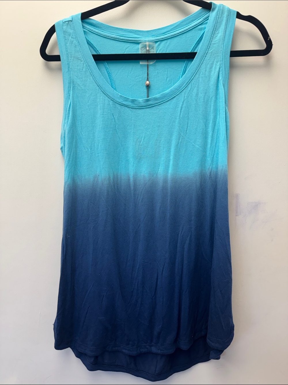 Women's Ombre Tank Top in Aqua and Navy